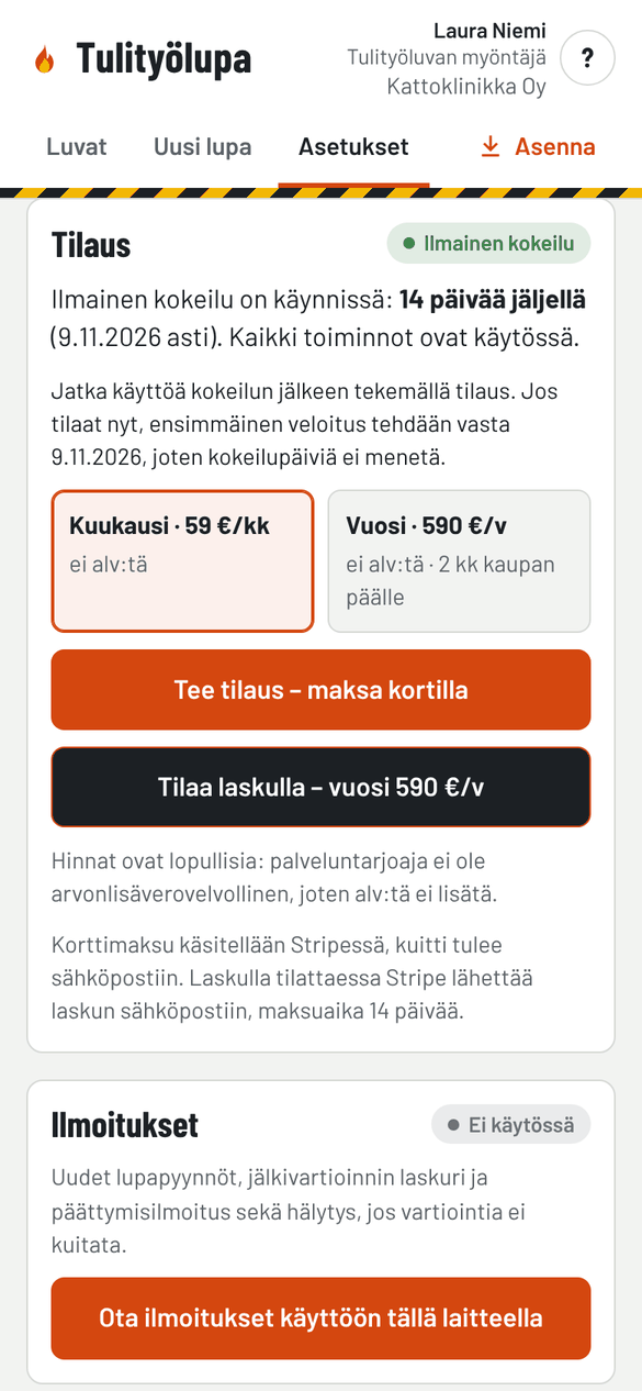 Tilaus